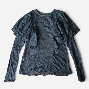 Elegant Black Lace Women's Top